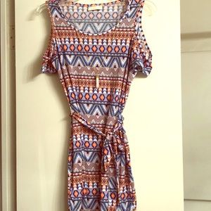 Cold shoulder spring dress